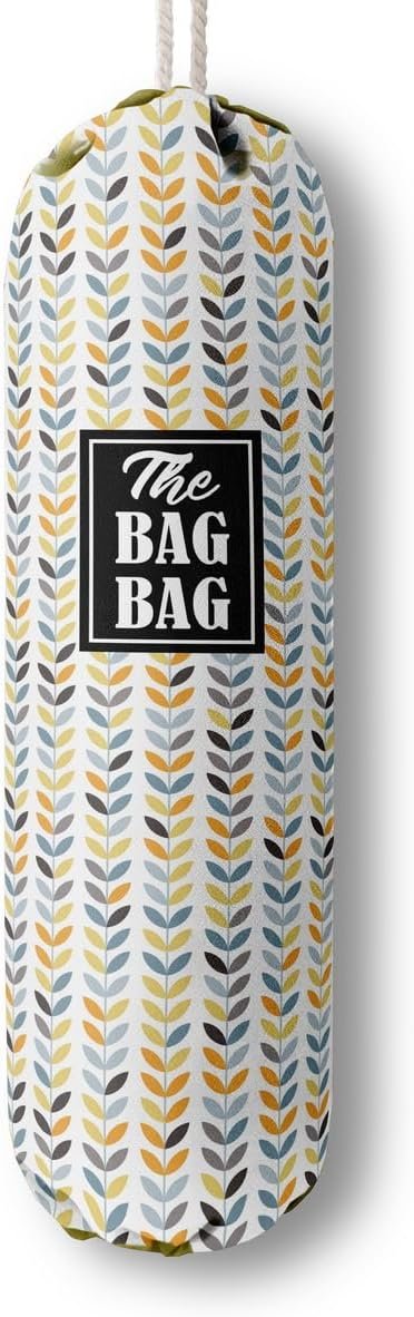 E-1 Leafage Grocery Bag Holder & Organizer – Wall Mount Plastic Bags Storage Container Dispenser – Kitchen Gifts For Women, Family & Friends