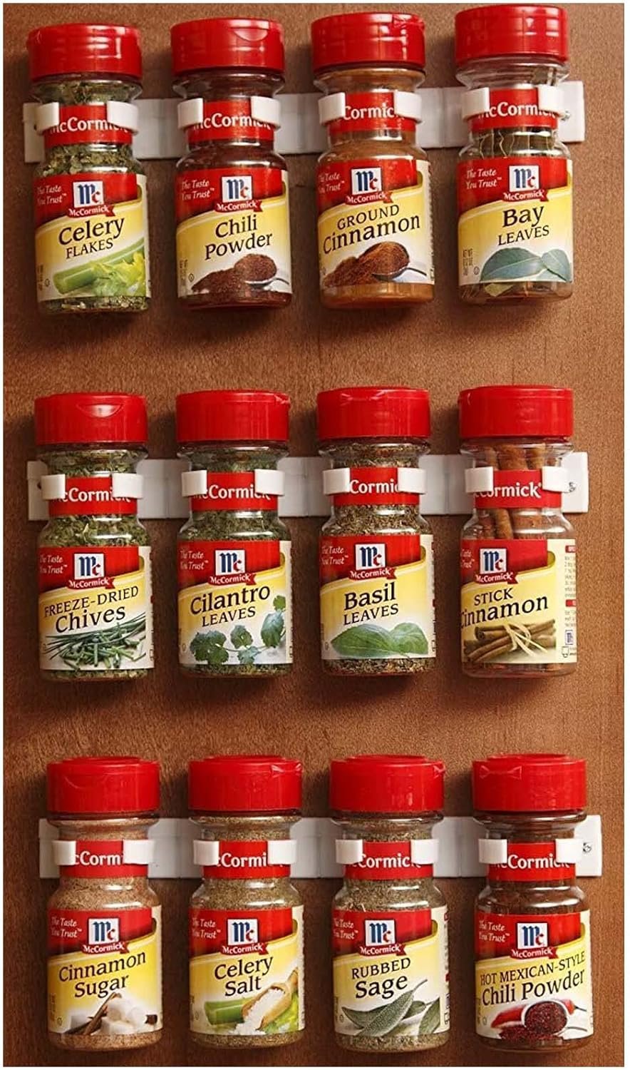 Bellemain Spice Gripper Clips for Plastic Jars – Set of 3, Holds 12 Jars
