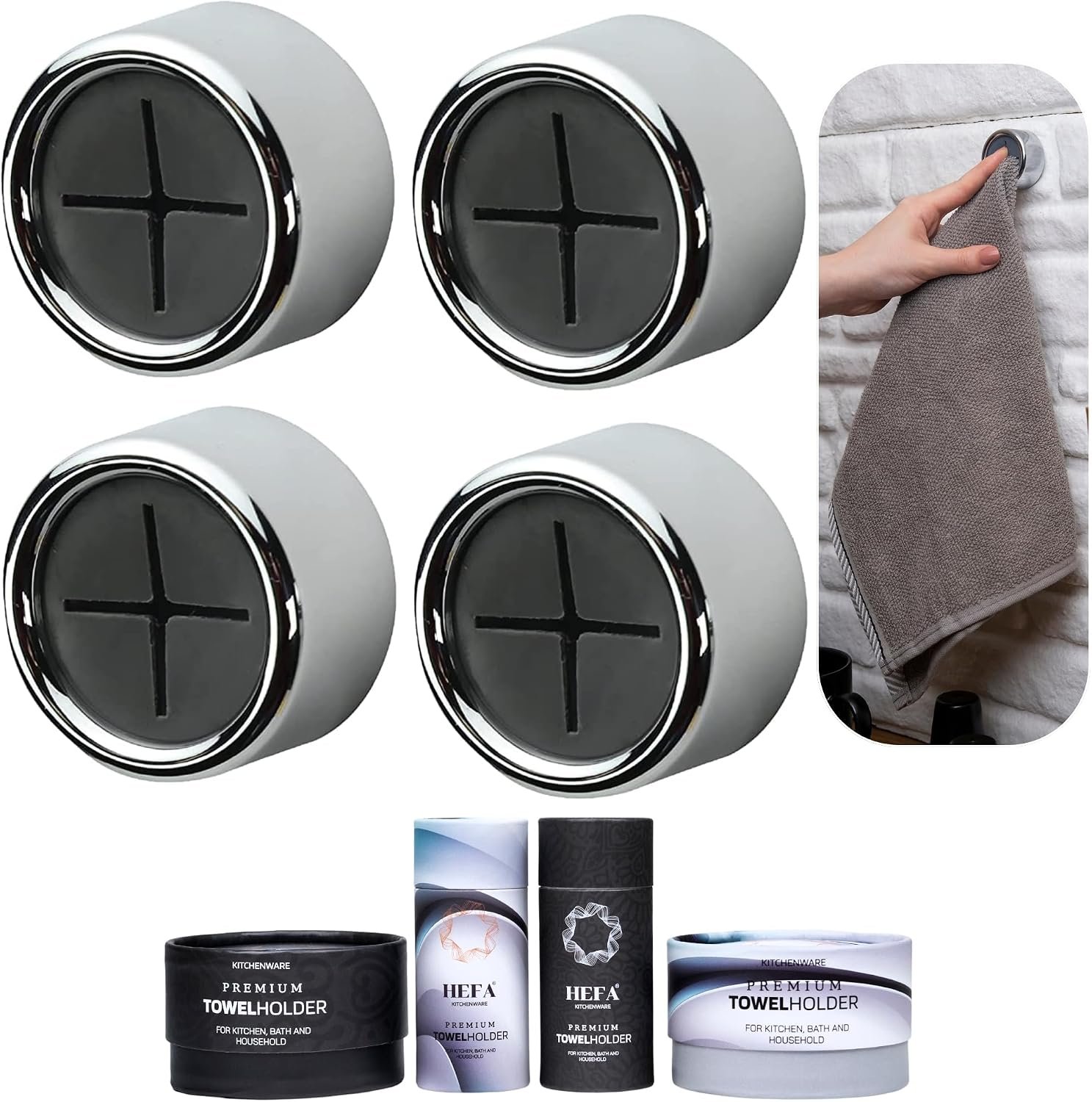 HEFA Towel Hooks, Towel Holder, Dish Towel Holder, Kitchen Organization, Kitchen Towel Hook, Kitchen Towel Holder, Hand Towel Holder, Kitchen Gadgets