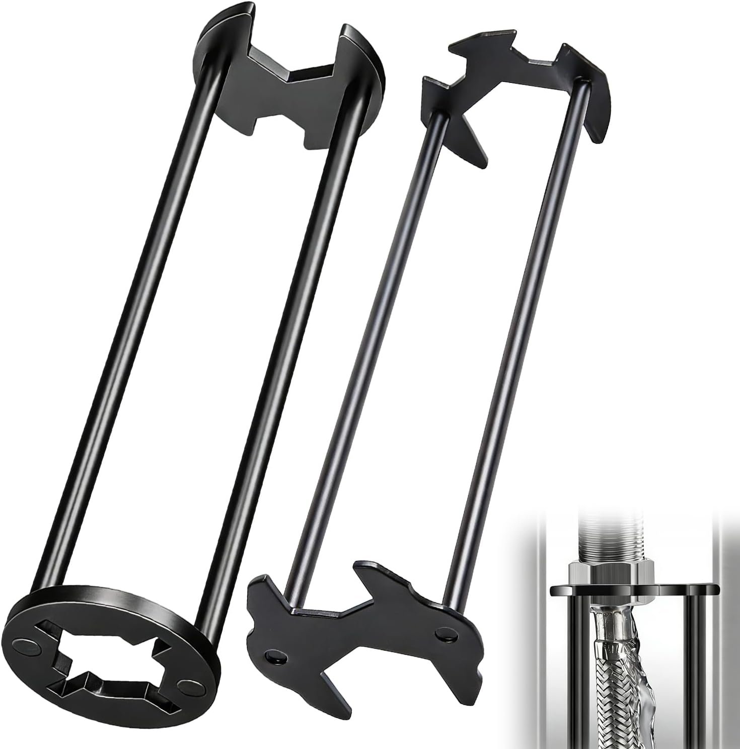 Multifunctional Sink Wrench，2026 Upgrade Sink Wrench Faucet Tool, Plumbing Tool，Plumbing Repair Wrench，Used for Tight Spaces Maintenance Installation Removal Faucet Tools ﻿ (A+B)
