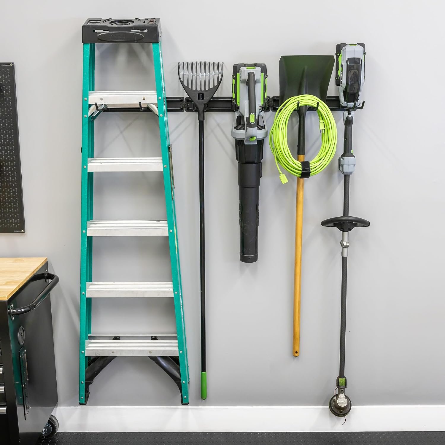 StoreYourBoard Modular Garage Tool Organizer, 48 in, Holds 450 lb | Garage Wall Organizer, Garage Organizer Wall Mount, Garden Tool Rack, Modular Expandable
